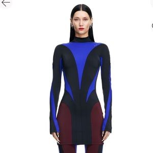 Mugler x H&M Spiral Paneled Mini Dress